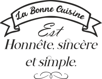 Sticker Mural Citation Cuisine La bonne cuisine - Stickers Textes et Citations Cuisine