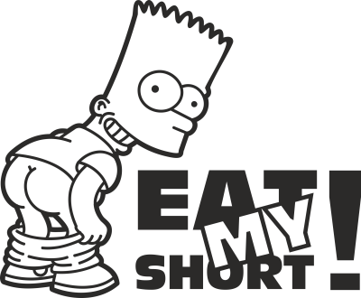 Bart simpson Eat my Short - Stickers Racer & Drift Bart simpson Eat my Short - Stickers Racer & Drift