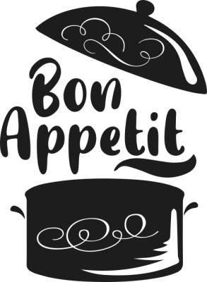 Sticker Mural Bon Appetit 5 - Stickers Textes et Citations Cuisine
