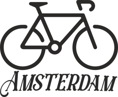 Sticker muraux Vélo Amsterdam - Stickers Monuments