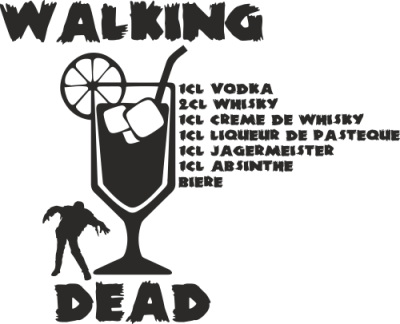 Sticker Mural Cocktail Recette Walking Dead - Stickers Cocktails Sticker Mural Cocktail Recette Walking Dead - Stickers Cocktails