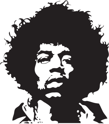 Stickers Jimmy Hendrix - Stickers Célébrités