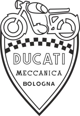 Sticker LOGO DUCATI MECCANICA BOLOGNA 2 - Stickers Moto Ducati