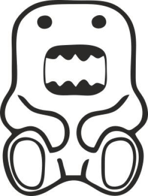 Domo assis - Stickers Racer & Drift