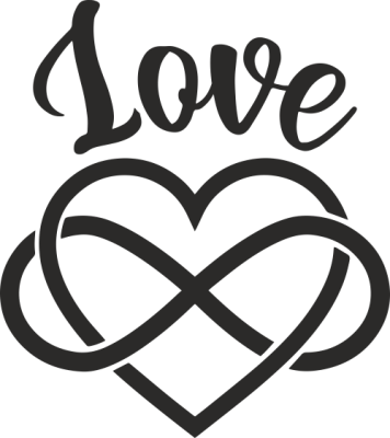 Sticker Coeur Infini Love - Stickers Amour