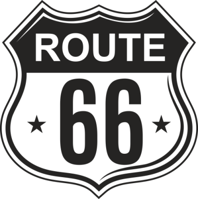 Sticker Route 66 - Stickers Racer & Cross Moto Cyclo