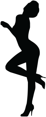 Silhouette Femme Sexy 19 - Stickers Sexy et Playboy