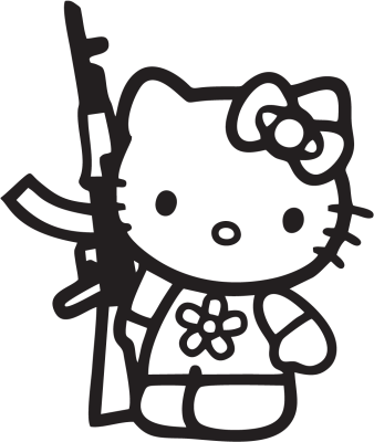 Hello Kitty Guerrier - Stickers Racer & Drift Hello Kitty Guerrier - Stickers Racer & Drift