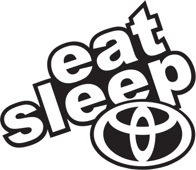 Eat Sleep Toyota - Stickers Auto Toyota