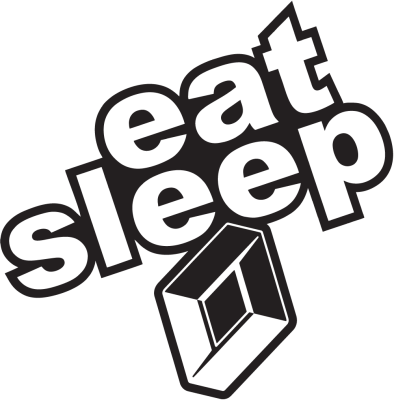 Eat Sleep Losange - Stickers Logo Divers