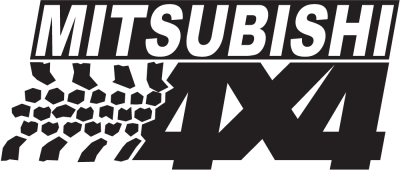 Logo 4x4 Mitsubishi - Stickers 4x4 Logo Racers