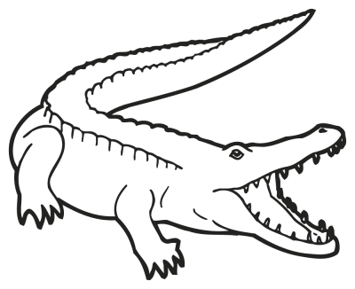 Sticker Crocrodile - Stickers Animaux