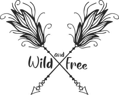 Sticker Flèches Wild and Free - Stickers Plume