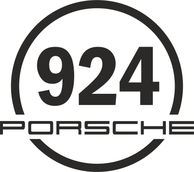 Sticker 924 Porsche rond - Stickers Auto Porsche
