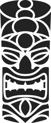 Sticker Tiki Totem Mask 2 - Stickers Camping Car
