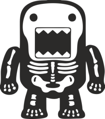 Domo squelette - Stickers Racer & Drift Domo squelette - Stickers Racer & Drift