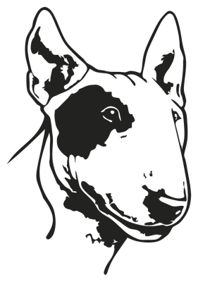 chien bull terrier - Stickers Chiens