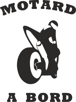 Sticker Motard à bord - Stickers Racer & Cross Moto Cyclo