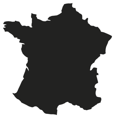 Sticker France - Stickers Silhouette de Pays