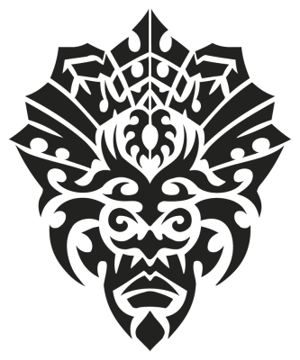 Sticker mural Masque - Stickers Tribal