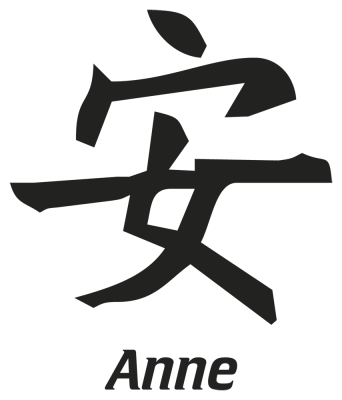 Prenom Chinois Anne - Stickers prenoms chinois