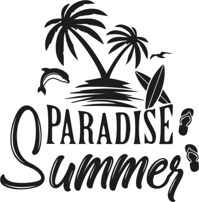 Sticker Vacances Paradise summer - Stickers Vacances Sticker Vacances Paradise summer - Stickers Vacances