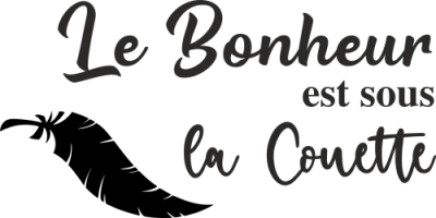 Sticker Citation Le bonheur est sous la couette - Stickers Citation Chambre