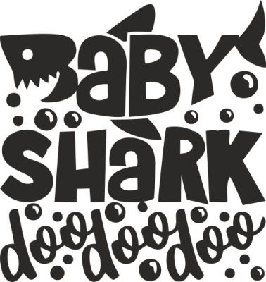 Sticker Citation Baby Shark - Stickers Citation Chanson