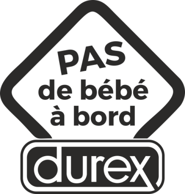 Sticker Pas de bébé à bord Durex - Stickers Bébé à bord