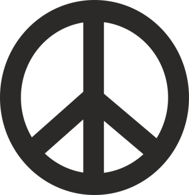 Sticker logo peace and love - Stickers Hippie / Peace & Love