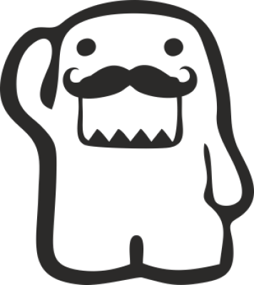 Domo moustache - Stickers Racer & Drift Domo moustache - Stickers Racer & Drift