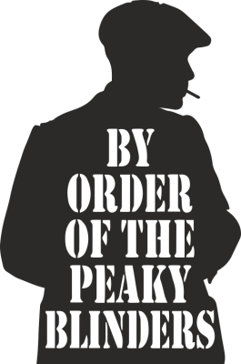 Sticker By Order Of The Peaky Binders Silhouette - Stickers Peaky Blinders