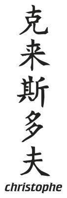 Prenom Chinois Christophe - Stickers chinois Prenom Chinois Christophe - Stickers chinois