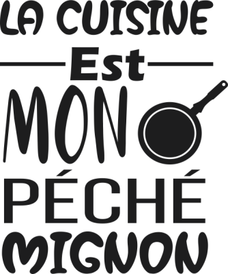 Sticker Mural Citation Cuisine péché mignon - Stickers Textes et Citations Cuisine