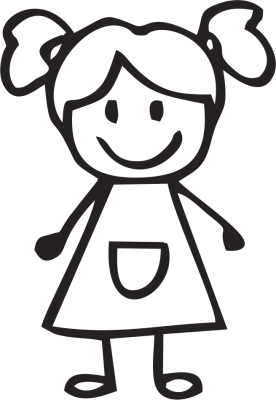 Sticker Famille Petite fille 4 - Stickers Personnages Famille Sticker Famille Petite fille 4 - Stickers Personnages Famille