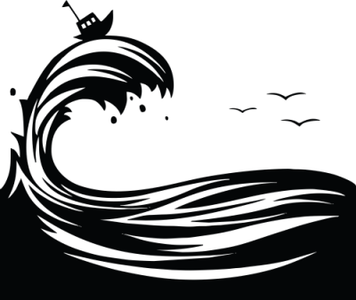 Sticker Mural Vagues Bateau - Stickers Mer Décoration Sticker Mural Vagues Bateau - Stickers Mer Décoration