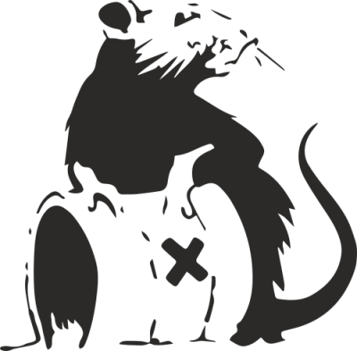 Sticker Banksy - Rat Bidon Toxique - Stickers Œuvres Banksy Sticker Banksy - Rat Bidon Toxique - Stickers Œuvres Banksy