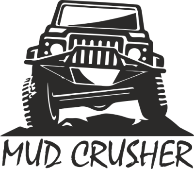 Sticker 4x4 Mud Crusher - Stickers deco 4x4
