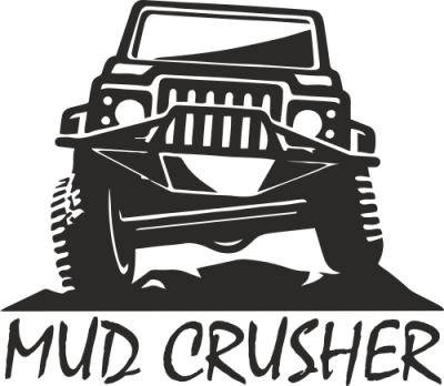 Sticker 4x4 Mud Crusher - Stickers deco 4x4 Sticker 4x4 Mud Crusher - Stickers deco 4x4
