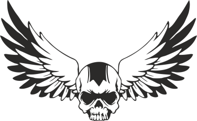 Sticker Skull Wings 2 - Stickers Tetes de Mort