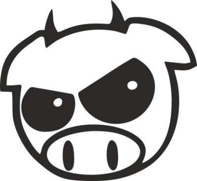 JDM Pig cornu - Stickers Racer & Drift JDM Pig cornu - Stickers Racer & Drift