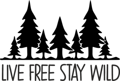 Sticker Live Free Stay Wild - Stickers Van Life Deco