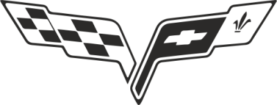 Sticker Logo Corvette Chevrolet - Stickers Auto Chevrolet