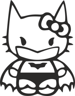 Hello Bat Kitty - Stickers Racer & Drift