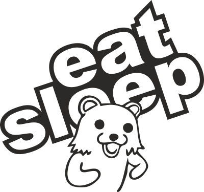 Eat Sleep Pedobear - Stickers Racer & Drift Eat Sleep Pedobear - Stickers Racer & Drift