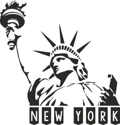 Sticker muraux new york statue de la liberté - Stickers Monuments