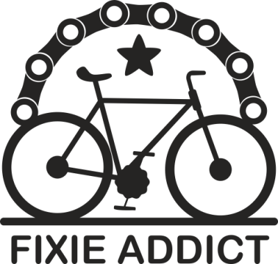 Sticker Fixie Addict - Stickers Décorations Vélo