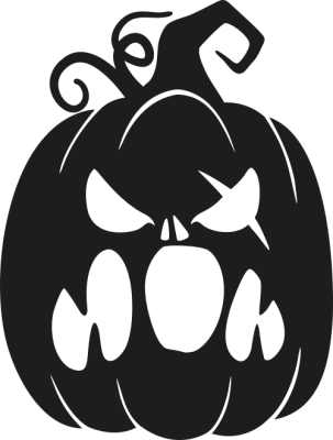 Sticker Citrouille Halloween Effrayante - Stickers Halloween