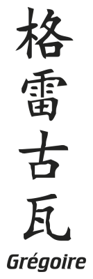 Prenom Chinois Gregoire - Stickers prenoms chinois
