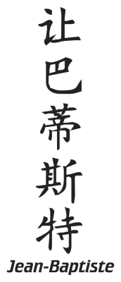 Prenom Chinois Jean Baptiste - Stickers prenoms chinois